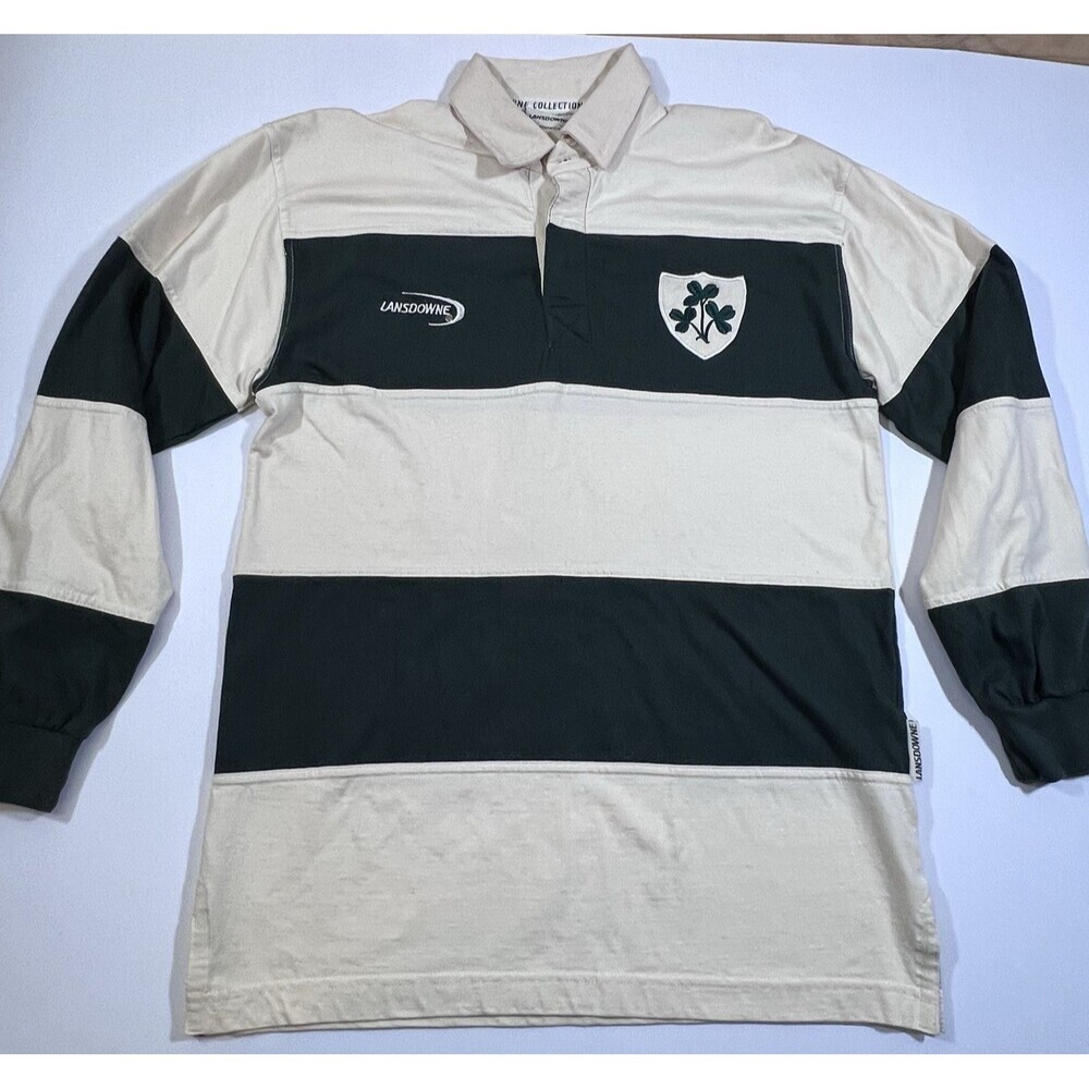 Landsdowne Collection Irish Rugby Shirt Long Sleeve Shamrock Crest Men's Small - Picture 5 of 11
